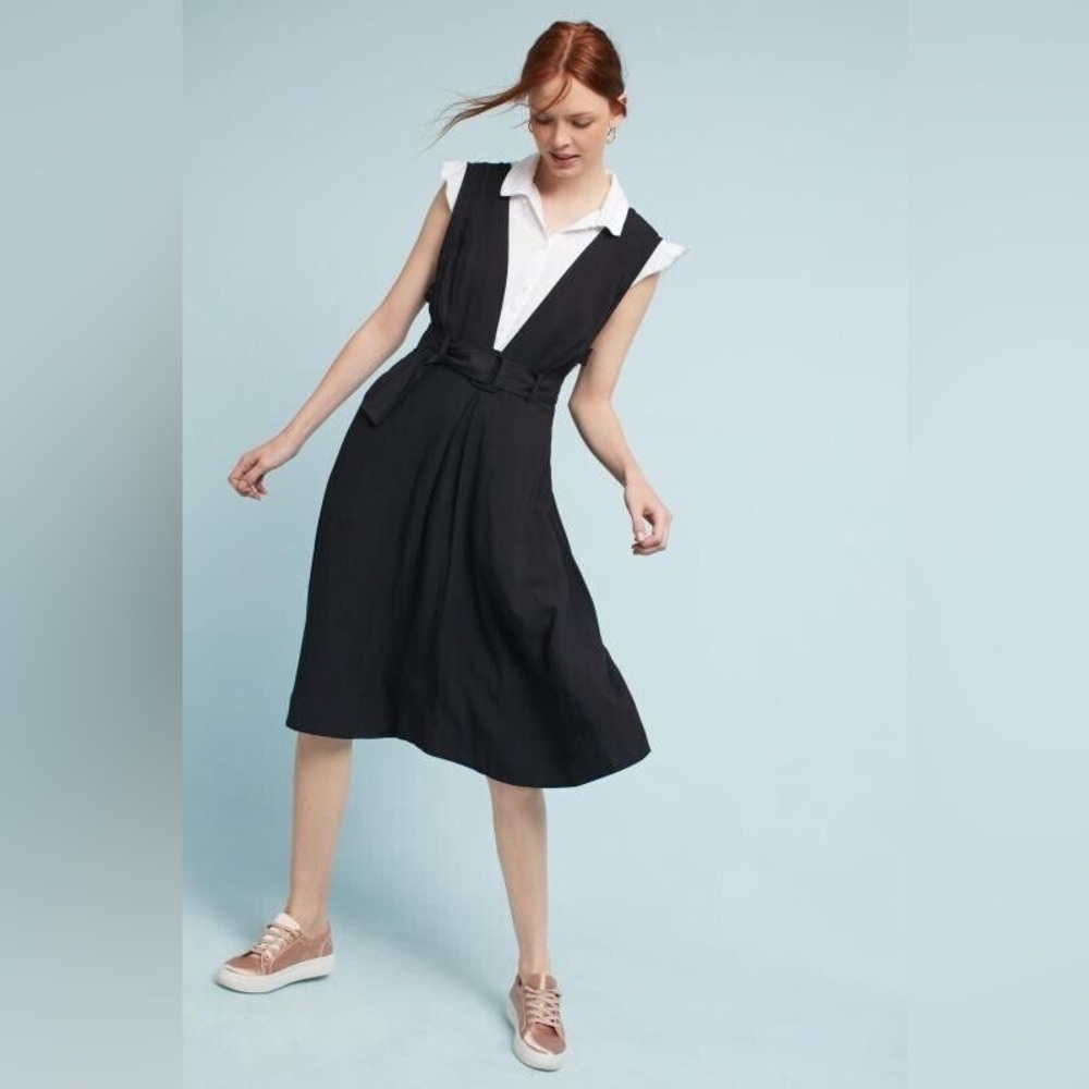 Maeve Black Apron Dress